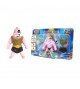 Boneco 14 cm  Super Elastico Bam Bam Preto - Luta Mundial  - Stretchapalz - Sunny